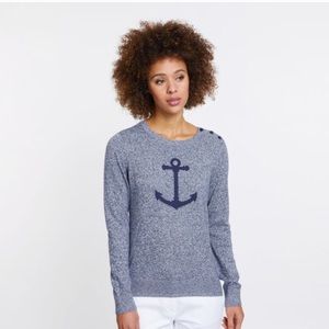 Nautica Lightweight Navy Blue Anchor Sweater size Small